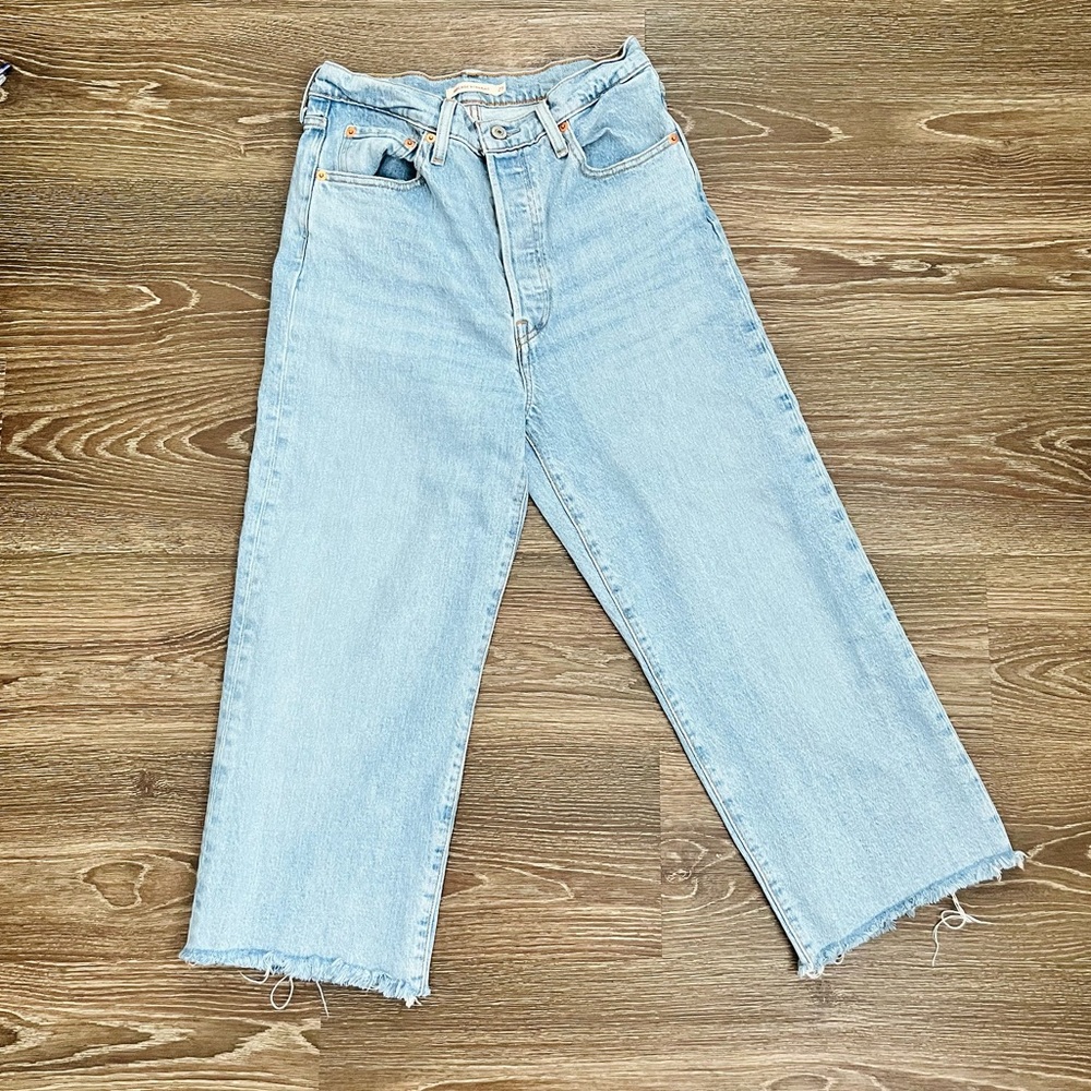 Levis ribcage straight and flared jeans